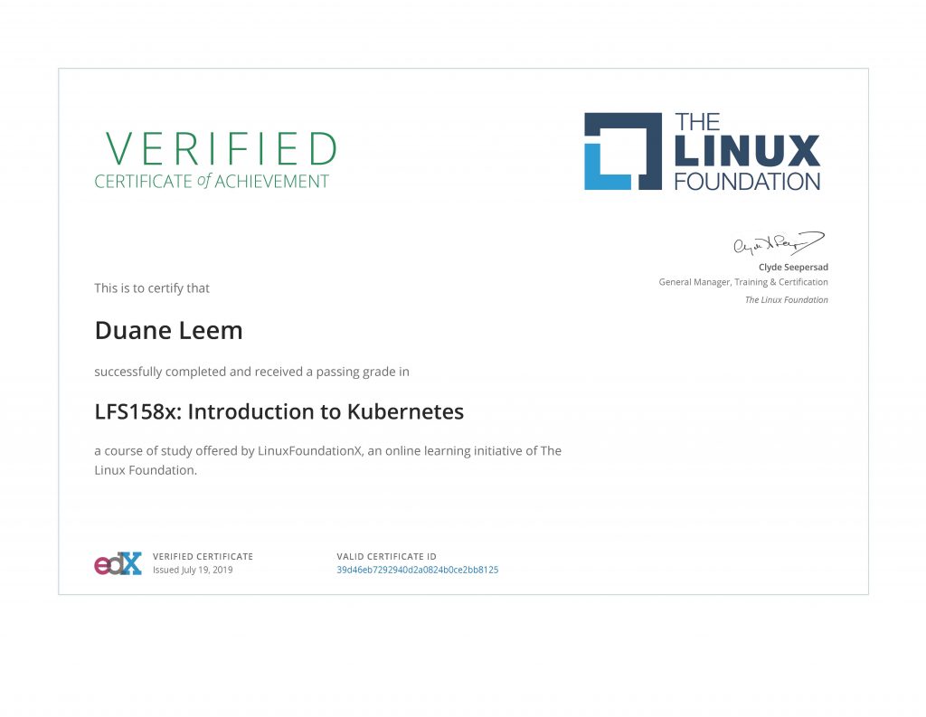 edX - Introduction to Kubernetes